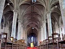 L'église Saint-Maurice de Lille, à cinq nefs de même hauteur.
