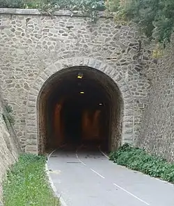 Le tunnel du Layet, à l'est du Lavandou, ouvert aux cyclistes.