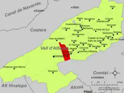 dans la comarque de la Vall d'Albaida.