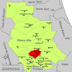 dans la comarque de la Ribera Alta.