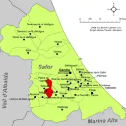 dans la comarque de la Safor.