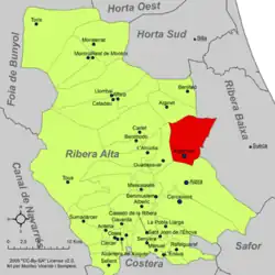 dans la comarque de la Ribera Alta.
