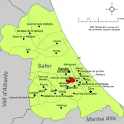 dans la comarque de la Safor.