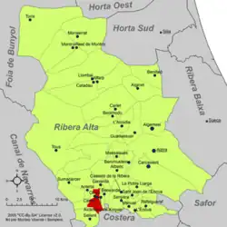 dans la comarque de la Ribera Alta.