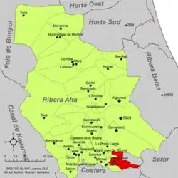 dans la comarque de la Ribera Alta.