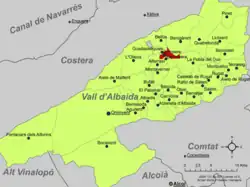 dans la comarque de la Vall d'Albaida.