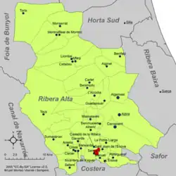 dans la comarque de la Ribera Alta.