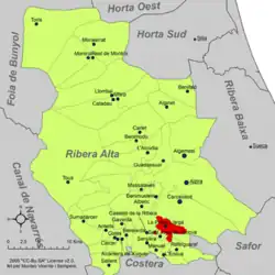 dans la comarque de la Ribera Alta.