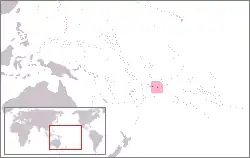 Carte montrant les Samoa Américaines