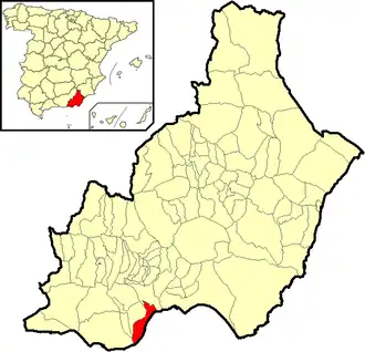 Localisation de Roquetas de Mar