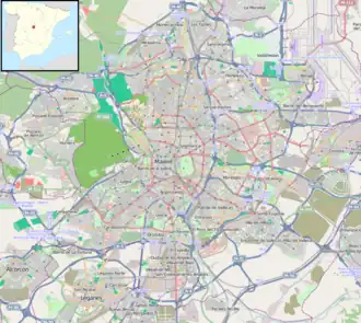 Localisation de Madrid