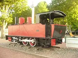 Locomotive no&nbsp;103 des chemins de fer du Morbihan à Tournon, puis sur le Train du Bas-Berry.