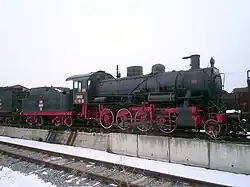 La 140 « Pershing » No. 117 préservée sur les chemins de fer roumains.