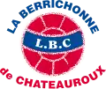 Logo avec « LBC » inscrit sur un bandeau bleu au centre d'un ballon de football rouge et le nom du club inscrit autour.