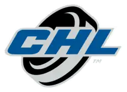 Logo représentant les lettres CHL devant un palet.