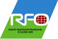 Logo de RFO du 1er janvier 1983 au 4 mars 1990. Le logo incrusté apparaît en 1987 et est composé des sigles « RFO » avec la même typographie que dans le logo,,.