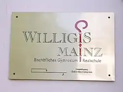 Description de l'image Logo des Willigis-Gymnasiums.JPG.