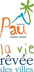 Logo de Pau avec le slogan « La vie rêvée des villes ».