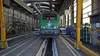 Vue intérieure d'un atelier.