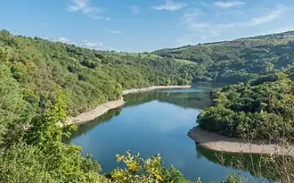 Rives du Lot près de Mandailles (première journée de vacances).