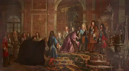 Tableau représentant le Doge de Gènes s'excusant devant Louis XIV.