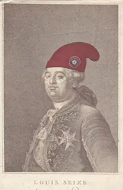 Louis XVI, coiffé d'un bonnet phrygien, 20 juin 1792.