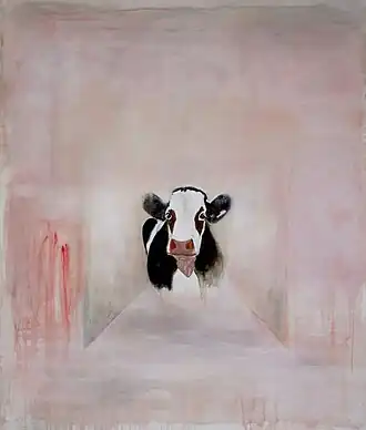 Ici, technique mixte sur toile 250&nbsp;×&nbsp;200&nbsp;cm, 2022