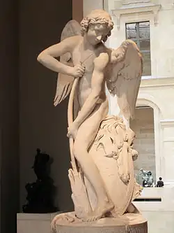 Edmé Bouchardon,Cupidon se faisant un arc de la massue d'Hercule, 1761.
