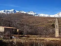 Clocher de Santa-Maria Assunta et Monte Cinto.