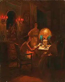 La Lettre d'amour, huile sur toile, c. 1922, coll. particulière