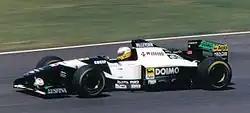 Photo de la Minardi M195, plus lente de cinq dixièmes que la Simtek S951 en Argentine