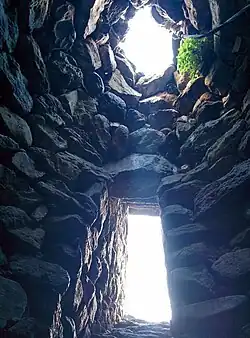 Luce e visuale dall'interno del pozzo