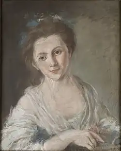 Jeune Fille avec fleurs, pour l’Académie de Vienne, 1771.
