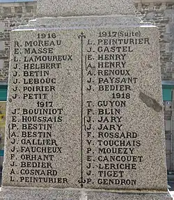 Soldats tués en 1916, 1917 et 1918