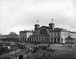 Gare de Saint-Pétersbourg-Baltique créée par les chemins de fer de Peterhoff.