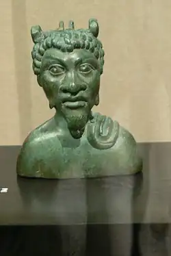 Buste d'un Africain, en bronze.