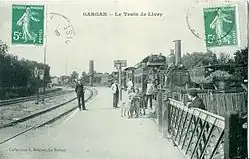 Le terminus, en gare,du tramway de Livry.