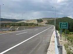 L'autoroute à la sortie de Skopje