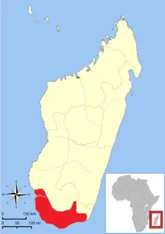Description de l'image Madagascar range map template tortle.png.