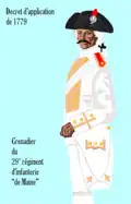 régiment de Maine de 1779 à 1791