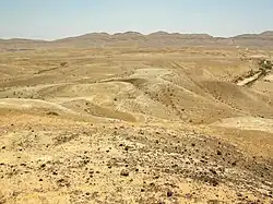 marnes et calcaires de la formation de Matmor Formation au centre Makhtesh Gadol.