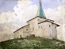 « Église de l'Annonciation au monastère Antoine Siski.», 1912, papier sur carton, tempera — collection privée.