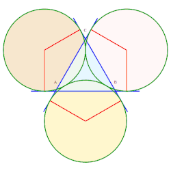 2. Rayons 
  
    
      
        (
        
          
            3
          
        
        +
        1
        )
        
          /
        
        4
      
    
    {\displaystyle ({\sqrt {3}}+1)/4}