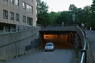 L'entrée du tunnel,côté Uudenmaankatu.