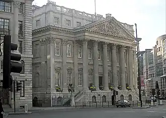 Mansion House, à la Cité de Londres.