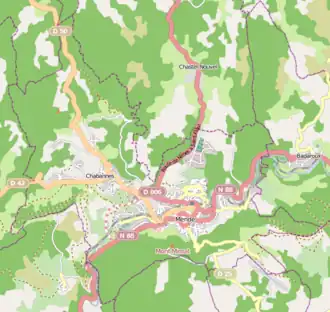 Carte de la ville de Mende.