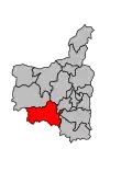 Situation du canton de Signy-l'Abbaye dans son arrondissement avant 2015.