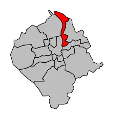 Situation du canton de Lormont dans l'arrondissement de Bordeaux en 2014.