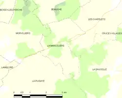 Carte de la commune La Mancelière.