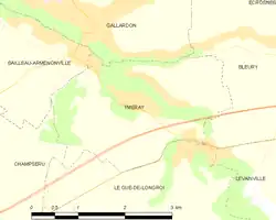 Carte de la commune d'Ymeray.